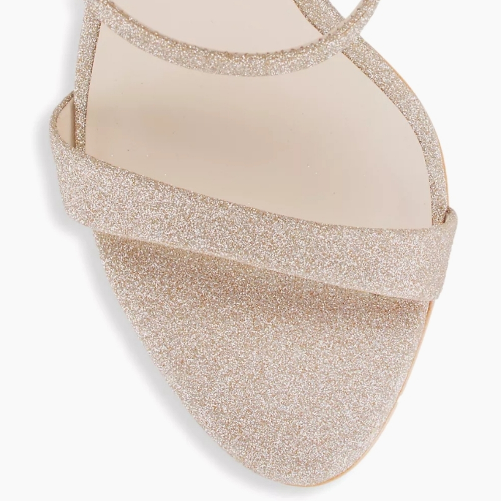 Sophia Webster Rosalind Pearl Glitter Sculptured Heel Sandals Champagne 36.5 - Picture 5 of 11